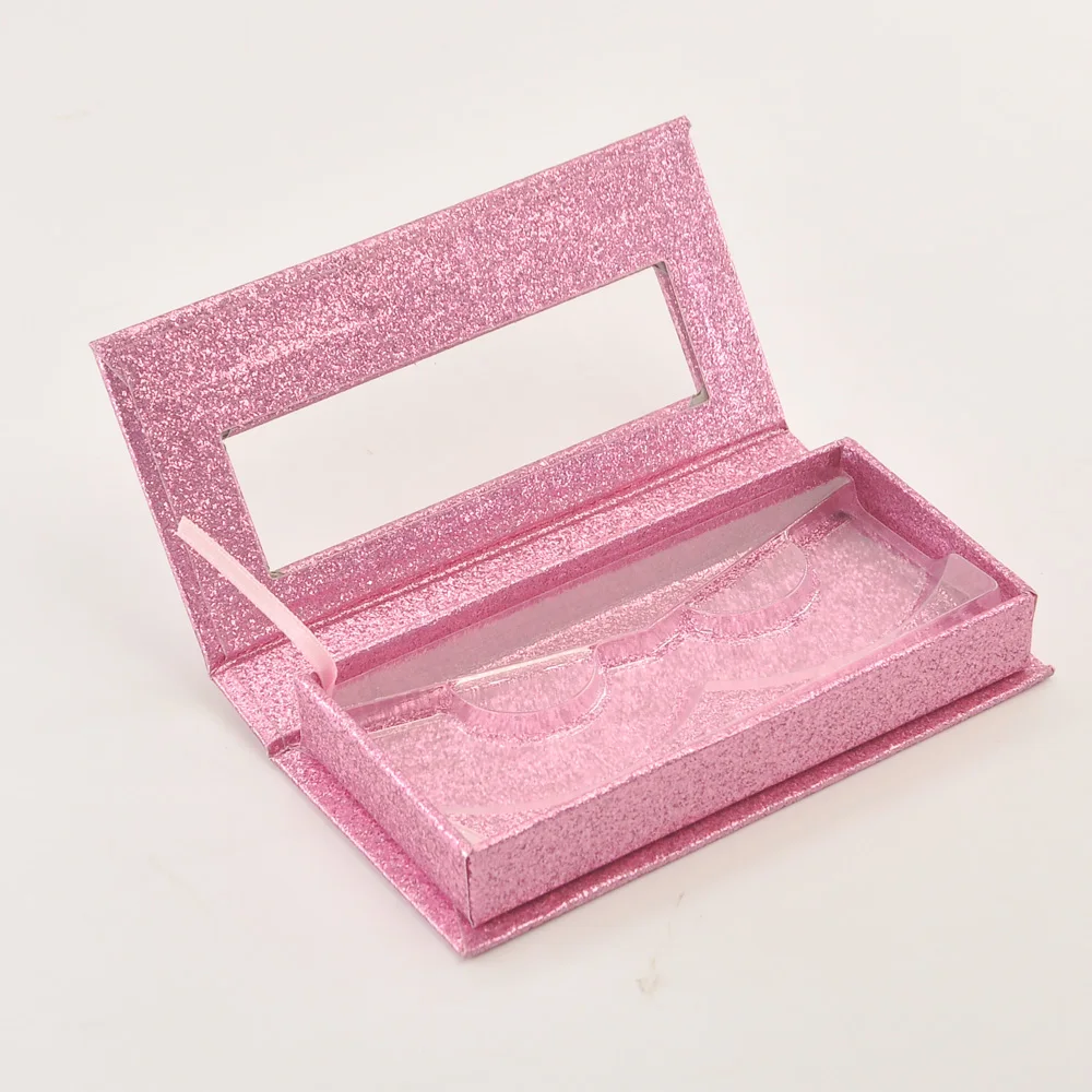 

Wholesale Eyelash Packaging Box Lash Boxes Package Custom Magnetic Glitter Purple 3d Mink Lashes Makeup Storage Case Vendors