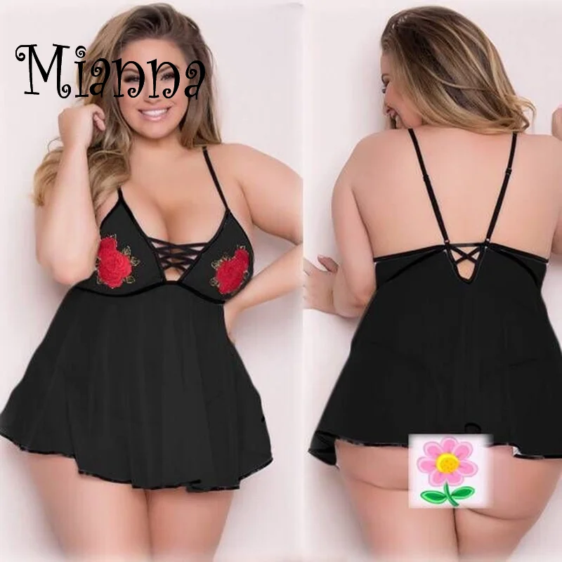

Lingerie set Night Dress Nightgown Sexy Nightwear Lace Floral Embroidery Camisola Lingerie Night Dress Sleep Wear Nightdress