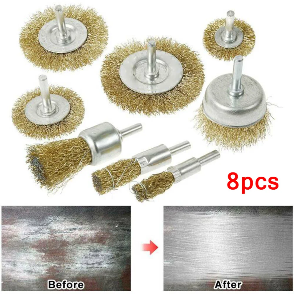 

Wheel Wire Brush Brush Set Drill Steel Metal Cleaning Rust Sanding Office