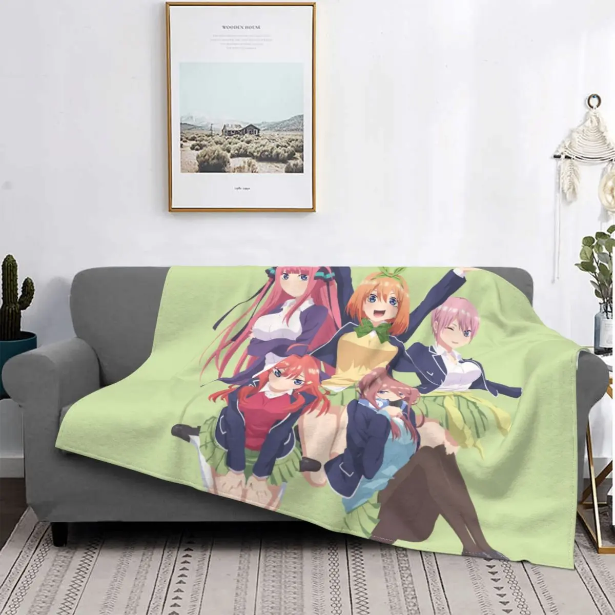 

The Quintessential Quintuplets Nakano Ichika Youth Comics Blanket Flannel Cute Cozy Soft FLeece Bedspread