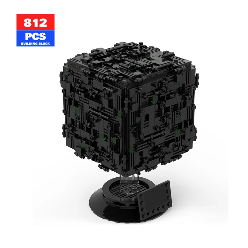 

MOC Star Movie Trek Bourg Cube Spaceship Space Battleship Spacecraft Building Block Assembly Model Toys Children Holiday Gift