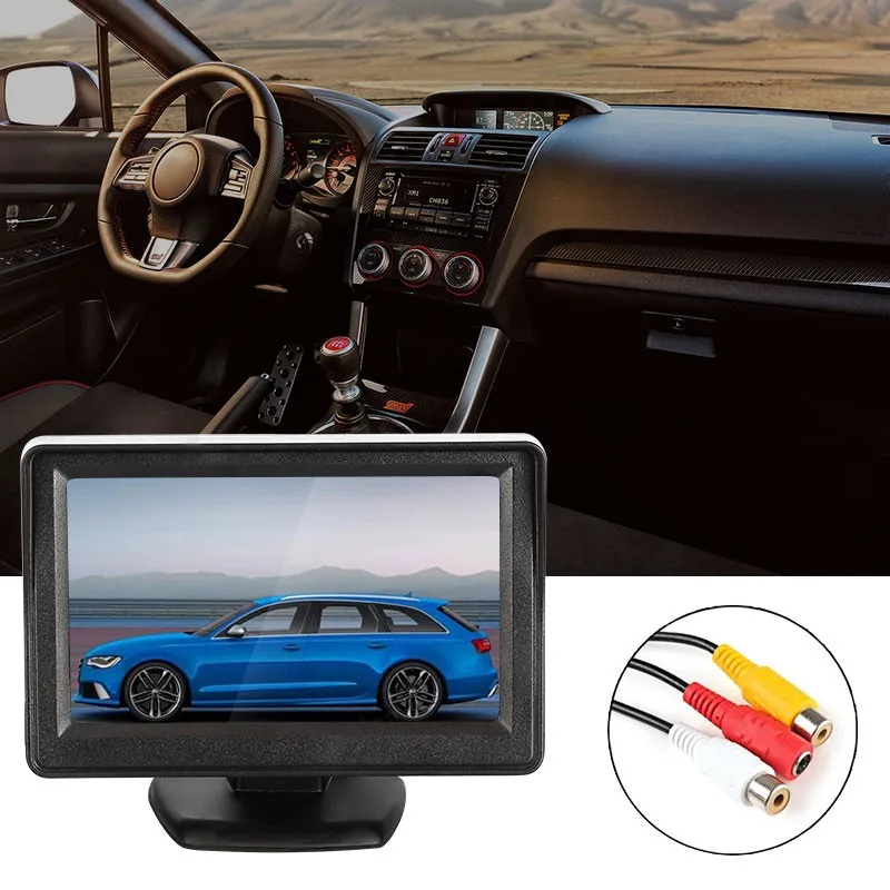$123.43 4.3 inch Car Rear View Monitor Reversing LCD TFT Display with Night Vision Backup Rearview Camera for Vehicle