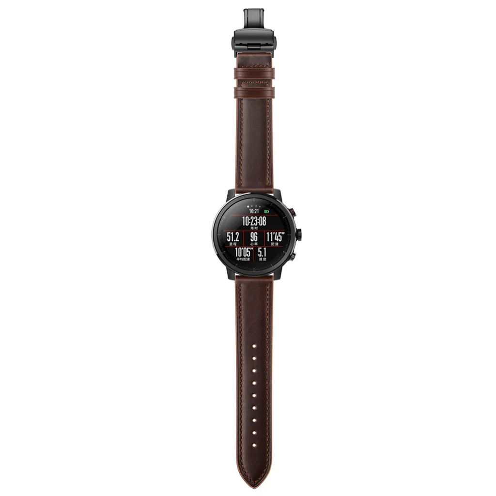Сменный Браслет Роскошный кожаный для Xiaomi Huami AMAZFIT 2/2S Stratos Часы Браслет ремешок фитнес-трекер# G30