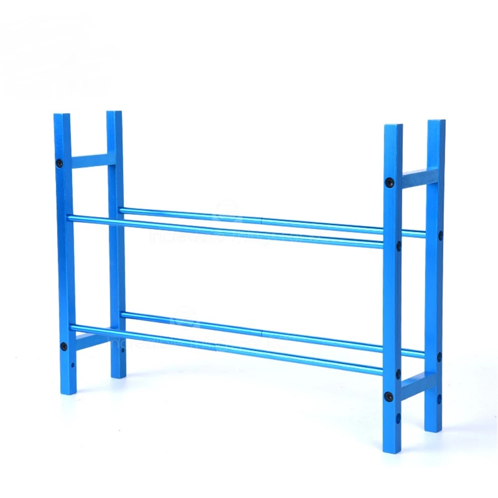 

RCTOYFUN 1 Blue Aluminum Alloy Simulation 1.9" Tires Rack Wheels Shelf For RC4WD TF2 SCX10 D90 1/10 RC Car Truck Crawler Tires