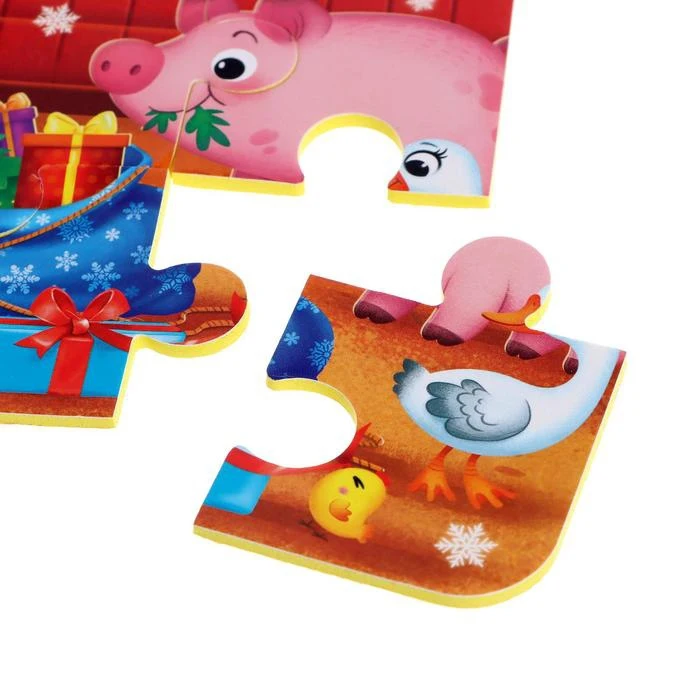 Мягкий пазл с музыкальным чипом Новогодние чудеса |