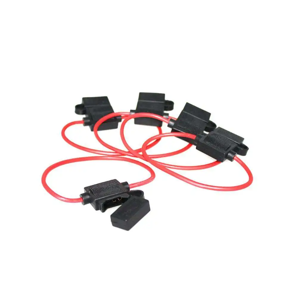 

5 Piece 14 Gauge ATC Style Fuse Holder In-Line AWG Wire Copper 32 Volt Power