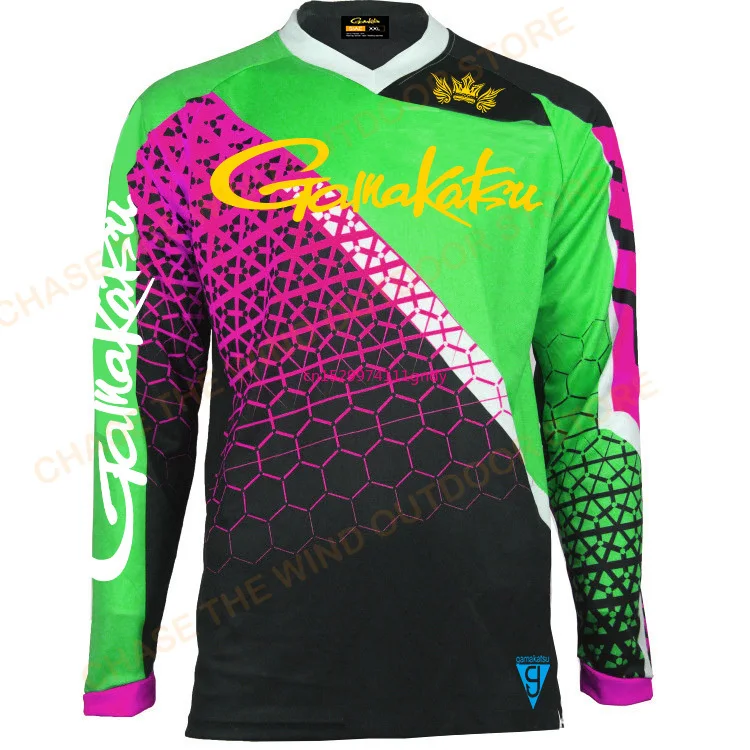 

2021 Summer Quick Dry New Gamakatsu Anti-UV Long Sleeve Fishing Shirt Fishing Clothing Sunscreen Fishing Clothes Pesca