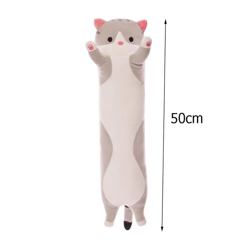 

50Cm Long Cute Creative Cat Plush Pillow Toy Soft Stuffed Sleeping Gift Hug Kitten Lazy Pillow Sleeping Doll Pillow Cushion Y8J1