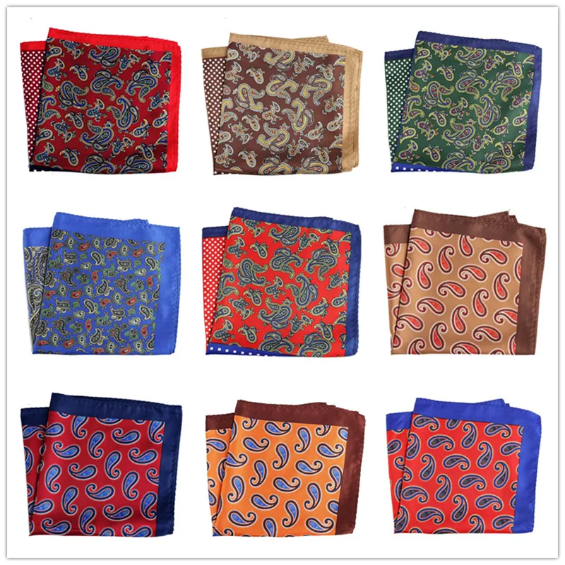 28 цветов мужской платок Карманный квадратный полиэстер цветочные Hankies грудь Towe