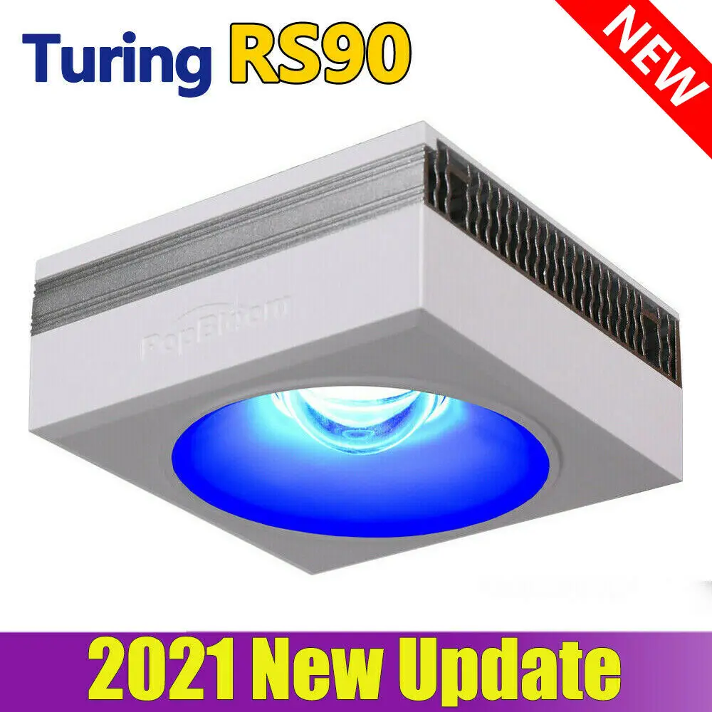 PopBloom luz led para acuario, led acuario marino, lampara acuario, pantalla led acuario, luz acuario coral, luz de acuario marino reef, iluminacion acuario para acuario marino reef, luz led pecera, Turing RS90-0