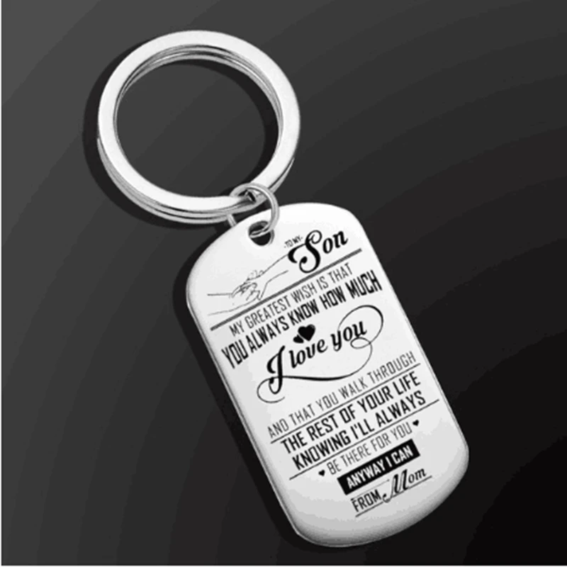 Ожерелье из нержавеющей стали для моего сына подвеска с металлической биркой