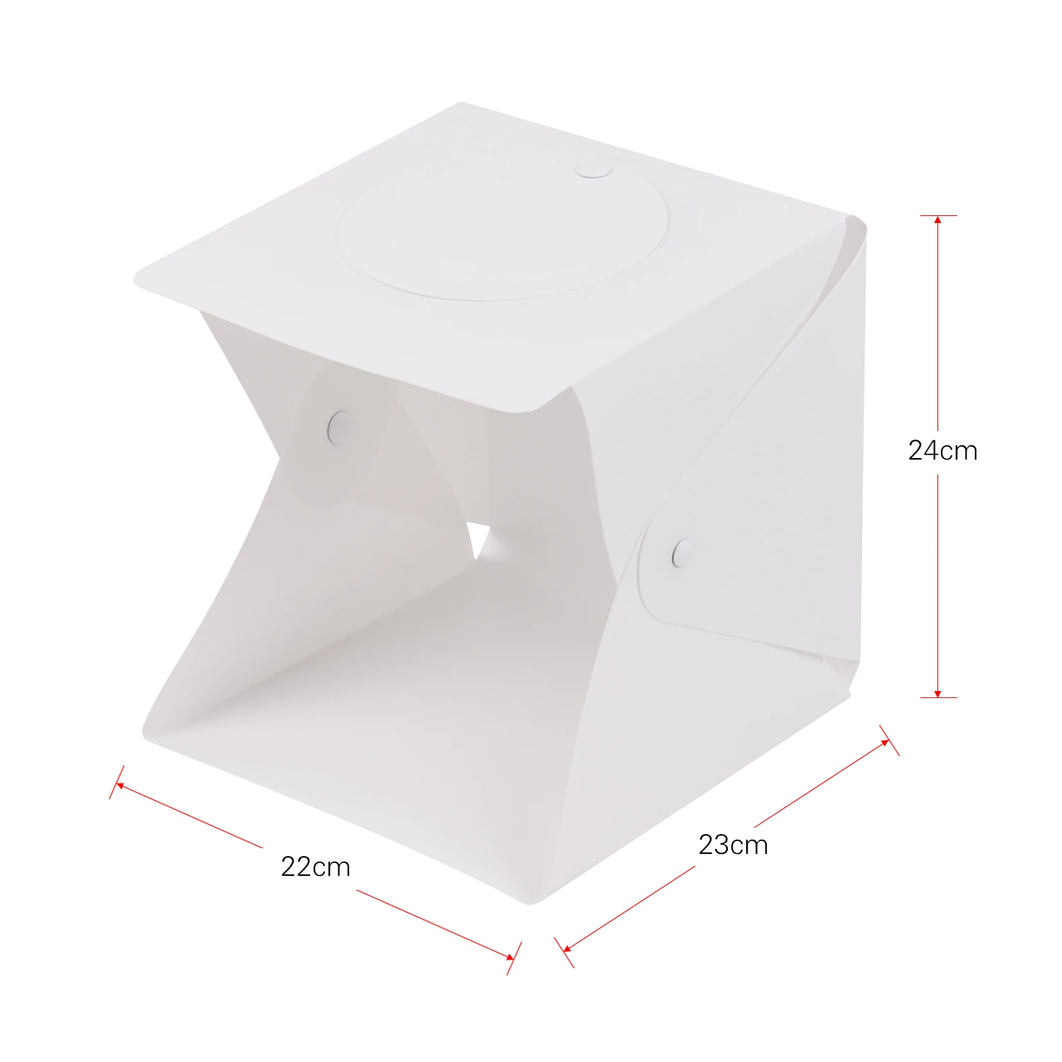 Складной студийный лайтбокс 22*23*24 см светодиодный софтбокс для фотосъемки 5500K с