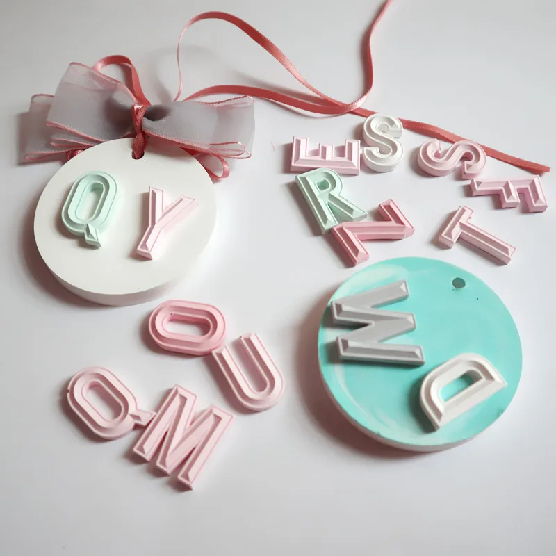 

Capital Letter Concrete Mold Aromatherapy Gypsum Plaster Crafts Silicon Mould English Alphabet DIY Chocolate Molds