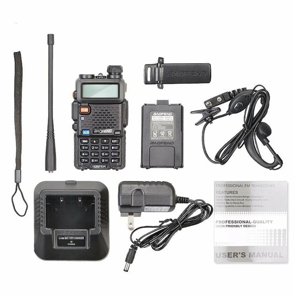 High Power 8W Baofeng UV-5R Walkie Talkie Dual Band Walkie FM Transceiver UV 5R Portable Two Way Radio UV5R Amateur Ham CB Radio