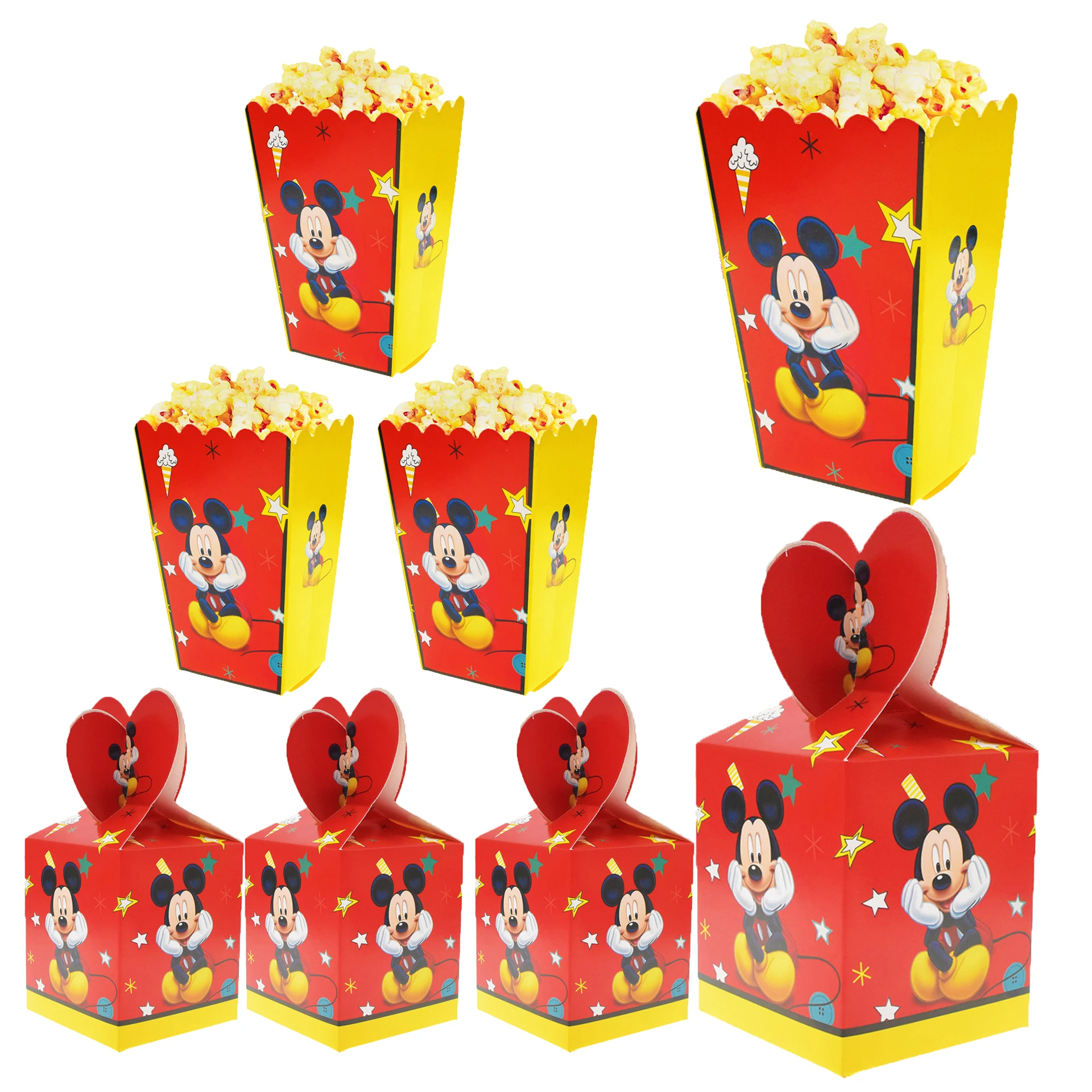 

Аксессуары для вечерние «красный Микки Маус» Disney, футляр для конфет на день рождения для маленьких мальчиков, тематические подарочные паке...