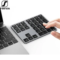 seenda wireless bluetooth number pad for laptop rechargeable numeric keypad 35 keys aluminum numpad keyboard for mac windows