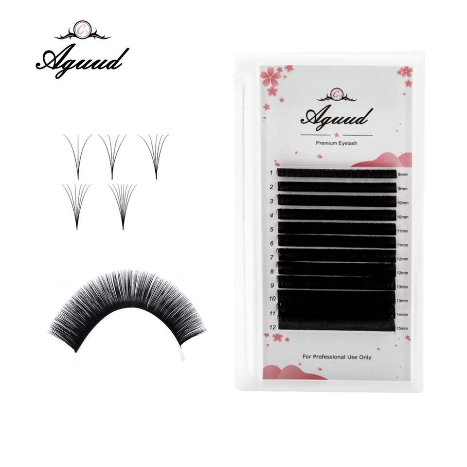 

AGUUD 12Rows 1S Auto Fan Lashes Volume Easy Fan Eyelash Extensions Mink Eyelashes Self-fanning Lash Fast Blooming Lash Extension