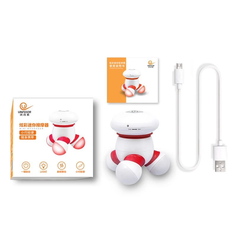 

New Mini Triangle Massager Usb Rechargeable Body Massager Neck Shoulder Leg Vibration Massage Pain Relief 4 Gear Regulation