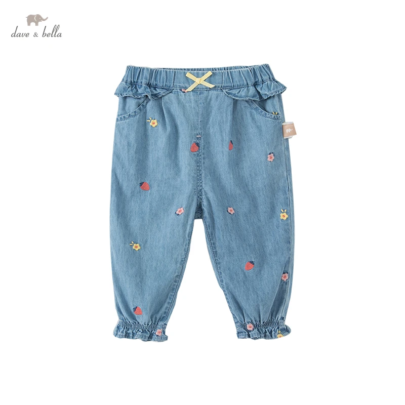 

Детские длинные штаны для девочек, с бантом, DB1220896