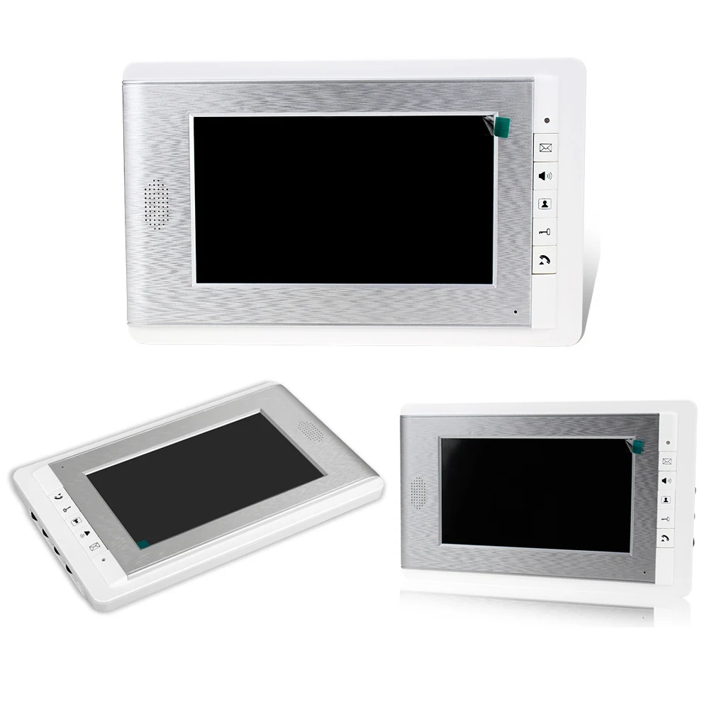 rfid wired video intercom video door phone 7 color monitor video camera doorbell waterproof card keyfobs unlock for home villa free global shipping