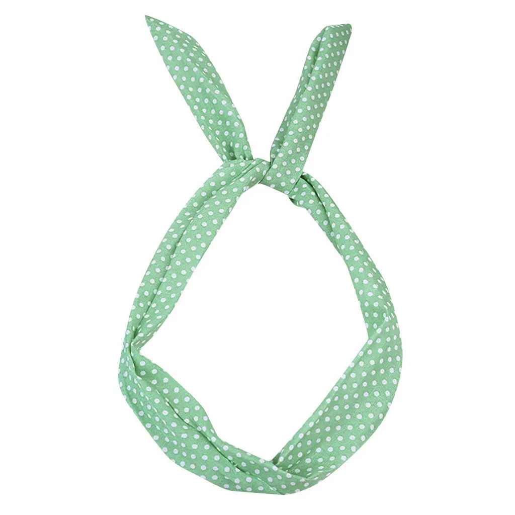 New Hair accessories Paisley Rockabilly Wired Headband Polka Dot Tartan Retro Scarf Wire Band |