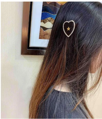 

Hoge Kwaliteit Hartvormige Haarspeld Liefde Brief Haar Accessoires Europese En Amerikaanse Populaire Stijl Luxe Haarspeld