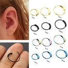 Кольцо унисекс для пирсинга носа, бесшовное ювелирное изделие с откидной застежкой из стали, 515g, 6810 мм, 1 шт.