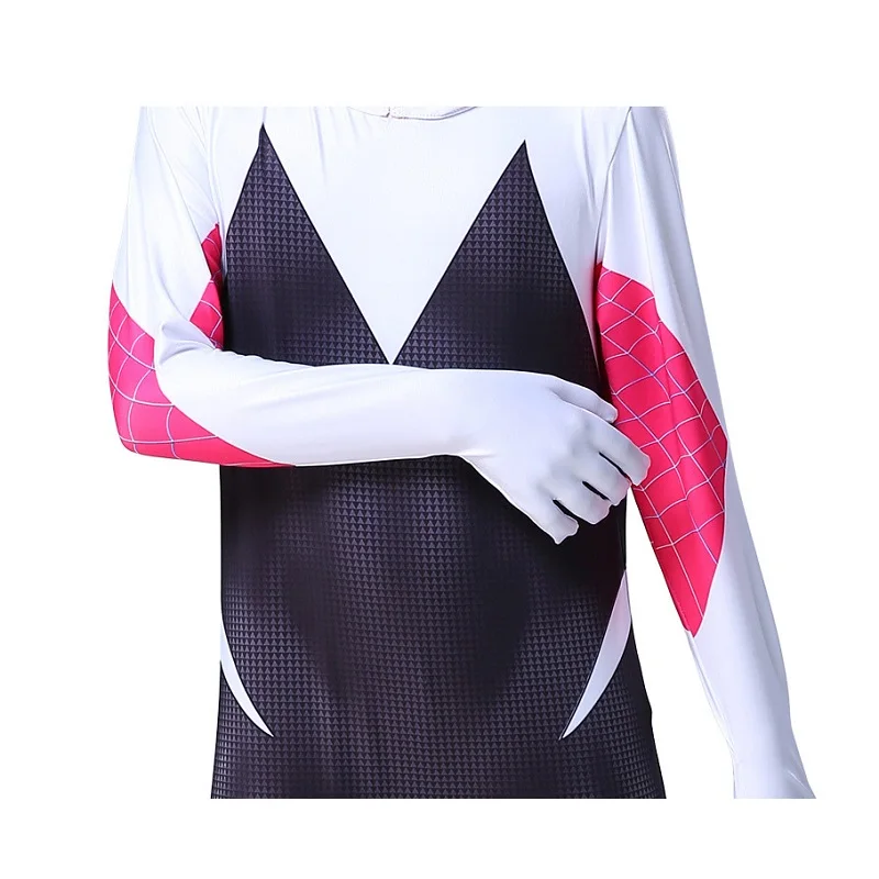 Avengers Spider woman Gwen Stacy Cosplay Costume The Amazing Spider-Man Girl Siamese Tights Suit Set Halloween Christmas Gift |