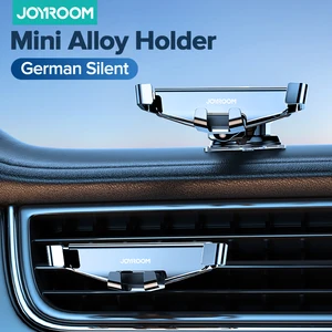 joyroom metal gravity car phone holder mini stable air vent car phone stand mount holder for iphone huawei samsung phone support free global shipping