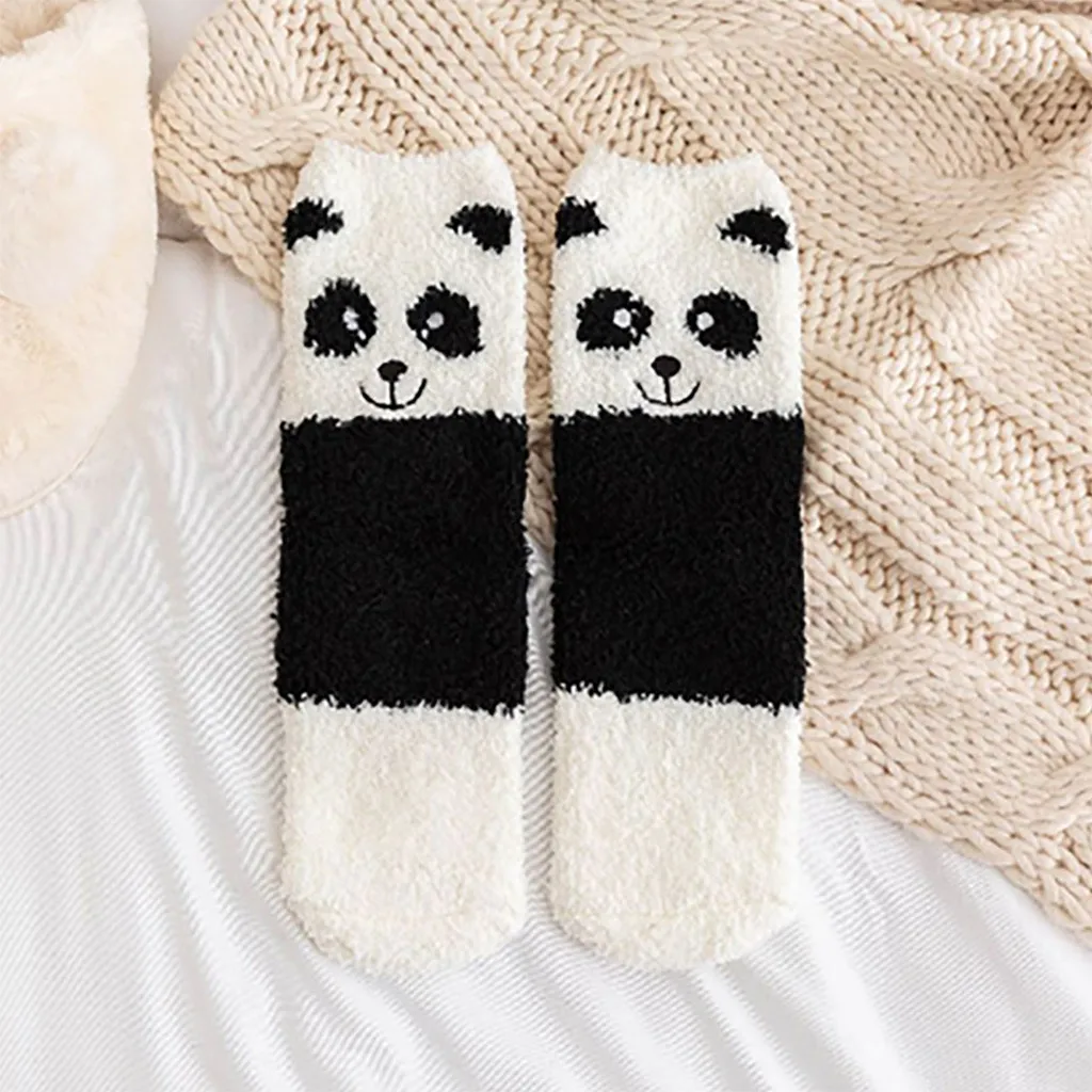 5 пар забавных носков для женщин и девочек мягкие носки тапочки сна с вышитыми