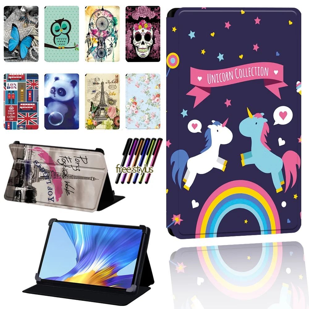 

Pu Leather Tablet Case for Huawei MatePad/Honor V6/Enjoy Tablet 2 Foldable Scratch Resistant Protective Case Cover + Pen