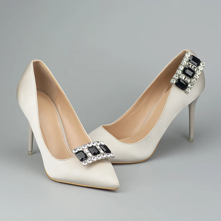 1 Pair Simplicity Crystal Rhinestone Shoes Decorated With Shoe Buckle Shoes Flower Shoe Accessories Removable Big Size