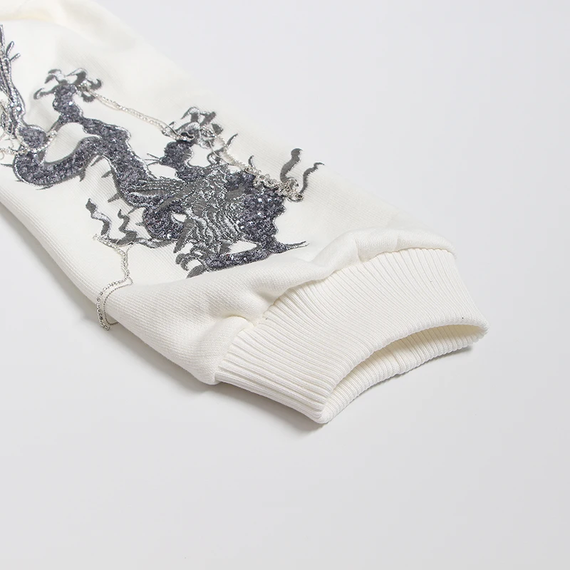 TWOTWINSTYLE уличная Женская толстовка с вышивкой и круглым вырезом длинным рукавом в