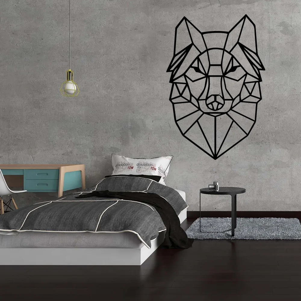

Retro Wolf Removable Art Vinyl Wall Stickers for Living Room Company School Office Decoration Art Decal