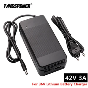42v 3a battery charger for 10s 36v li ion battery electric bike lithium battery charger high quality strong heat dissipation free global shipping