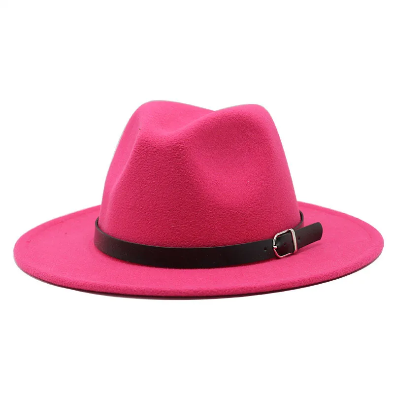 

Couples Hat Woolen Bowler Hat Gentleman Jazz Flat Eaves large brim hat