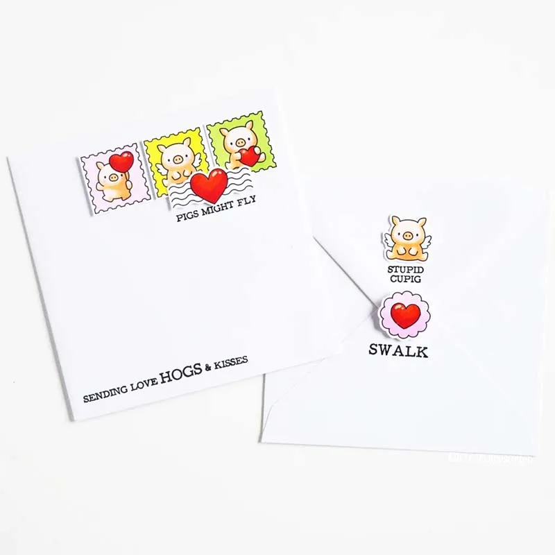 Металлические штампы и резиновые JC милые свинки скрапбукинг рукоделие высечка