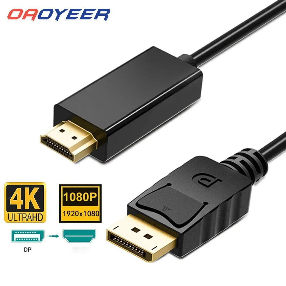 6FT порт дисплея HDMI совместимый адаптер 1080P 4K конвертер для ПК ноутбука проектора DP