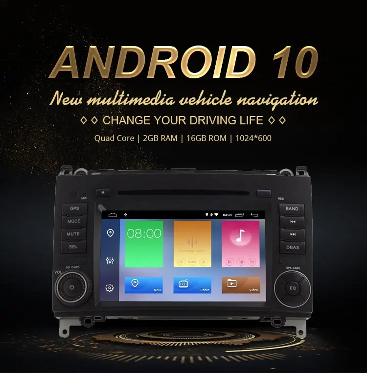 Автомобильный мультимедийный плеер JDASTON Android 10,0 для Mercedes Benz Sprinter B200 b-класс W245 B170 Viano Vito 2 Din радио gps автомобильный DVD