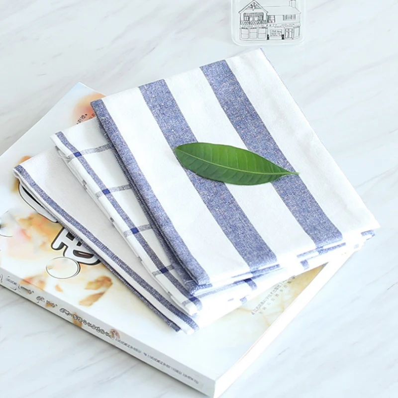 3 шт. Классическая Освежающая синяя полосатая клетчатая Скатерть Салфетка под