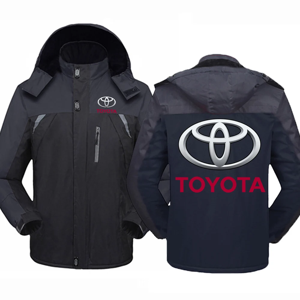 

NEW Winter Toyota car logo Thicken Windbreaker Coat Waterproof Warm Outdoor Couples Cold-Proof Mountaineering Clothing Jackets