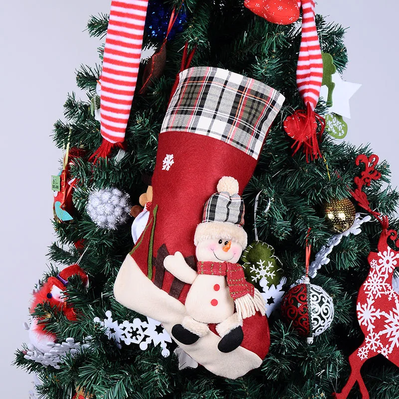 

Christmas Gift Bag Christmas Tree Pendant Handheld Creative Candy Bag Large Non-Woven Christmas Stockings