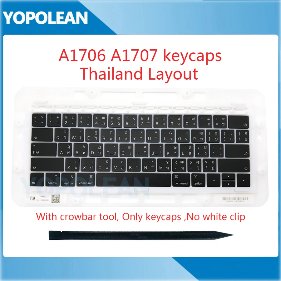 Thailand Original Thai TH Keyboard keycap колпачки для ключей Macbook Pro Retina 13 &quotA1706 15&quot A1707 Late 2016 Mid 2017 |