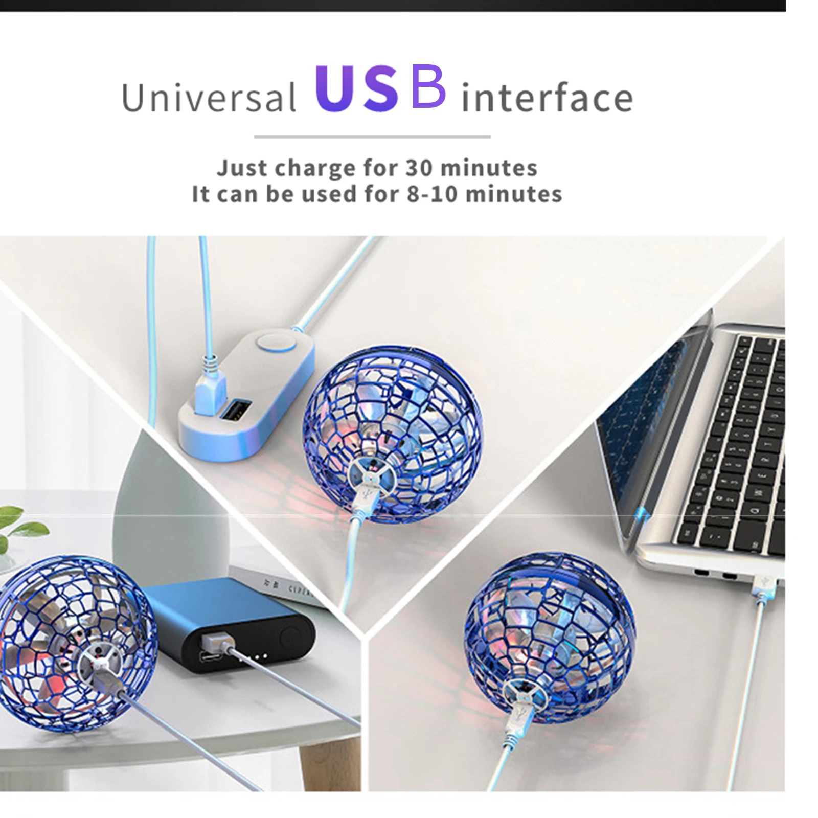 en Ucuz Uçan Top Flynova Pro Uçan Küre Topu Stres Oyuncakları Spinner 360 Dönen RGB ışıkları Paraşüt çocuk Bumerang Topu Uçan Oyuncak