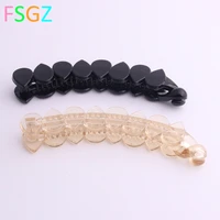 2020 newest banana clip for lady france brand hair pin black transparent champain plastic banana hair clips drop pearl type