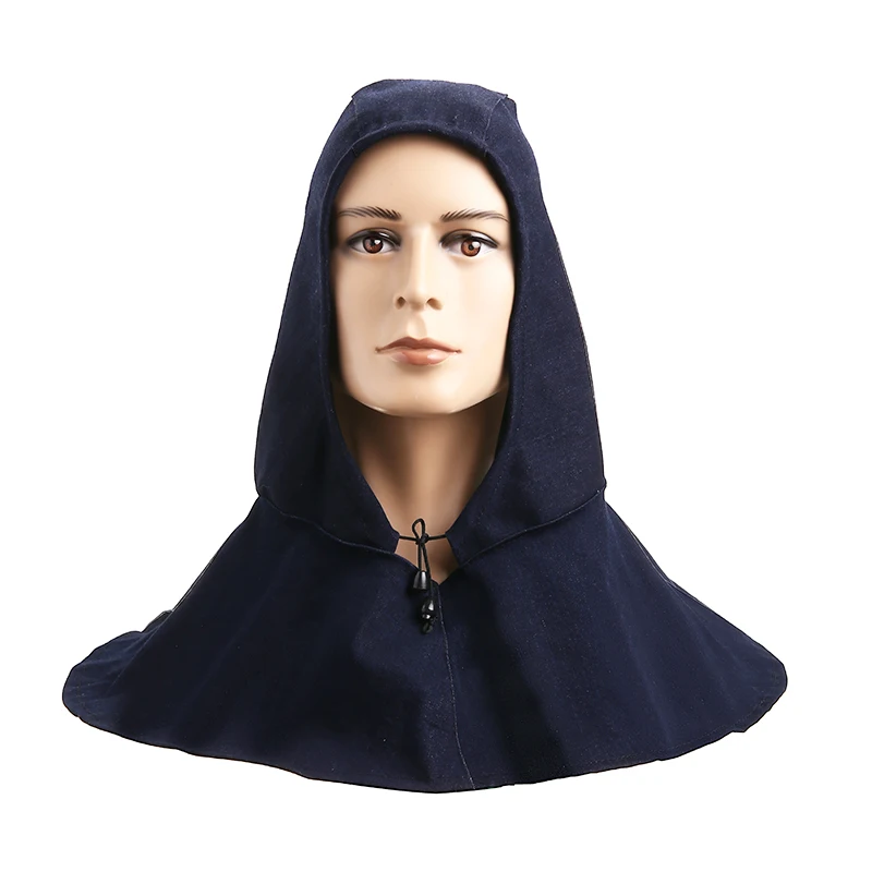 Denim Fabric Welding Head Neck Shoulder Protective Hood Cap Practical Flame Retardant Welder Safety Cover Helmet Mayitr|welder helmet|helmet