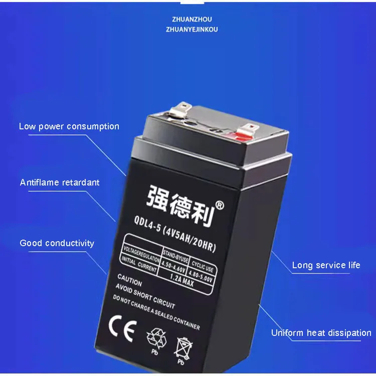 

100%.nueva batería 4V.4ah plomo.ácido.batería de.Escala electrónica batería de juguete 47x47x100mmStable, large memory.