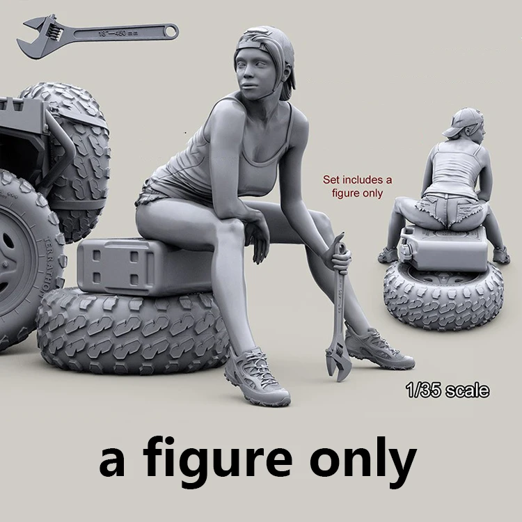 Масштаб 1/35 Набор фигурок из смолы только фигурка девочки|Наборы для сборки