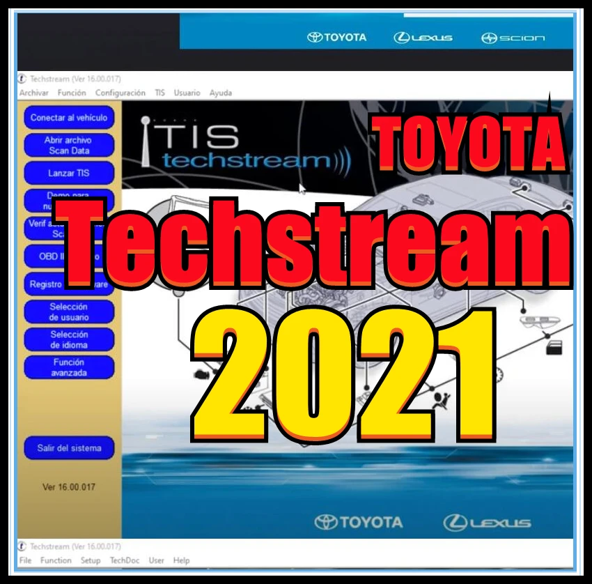 Программное обеспечение Techstream 02/2021 OBD2 для Toyota Lexus TIS V16.00.017|servicemaxx|servicemaxx keygenkeygen |