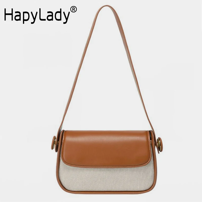 

HapyLady Retro Women'S Shoulder Bag Canvas Winter Baguette Bags Ins Style Bag For Women High Quality Female Phone Pouch